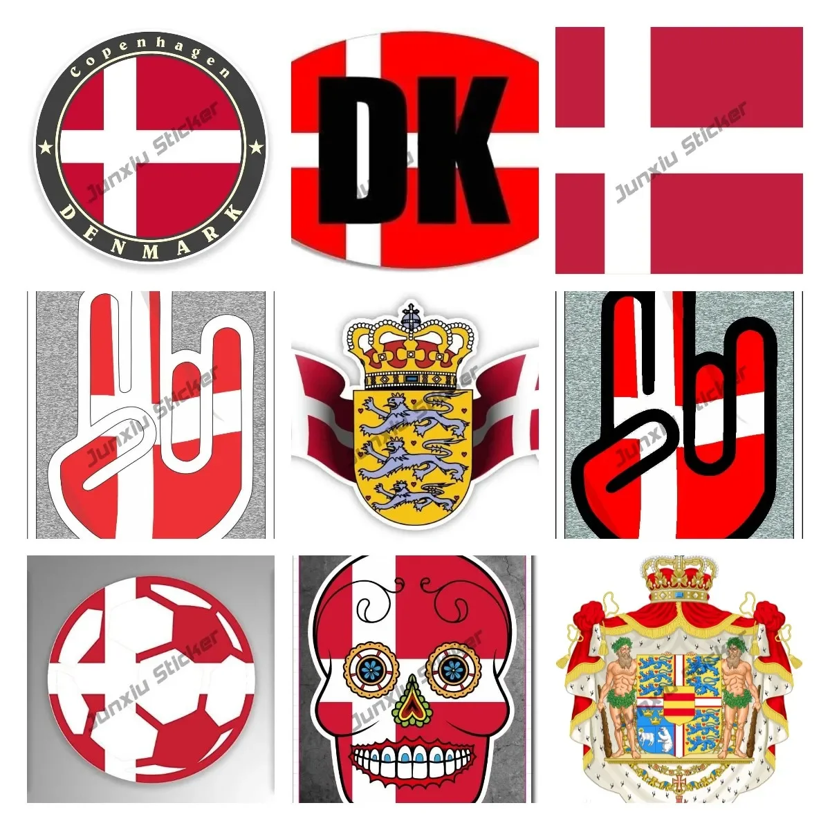 

Denmark Flag Decal Car Bumper PVC Vinyl Motorcycle Car Stickers Laptop RV Wall Fine Assessoires