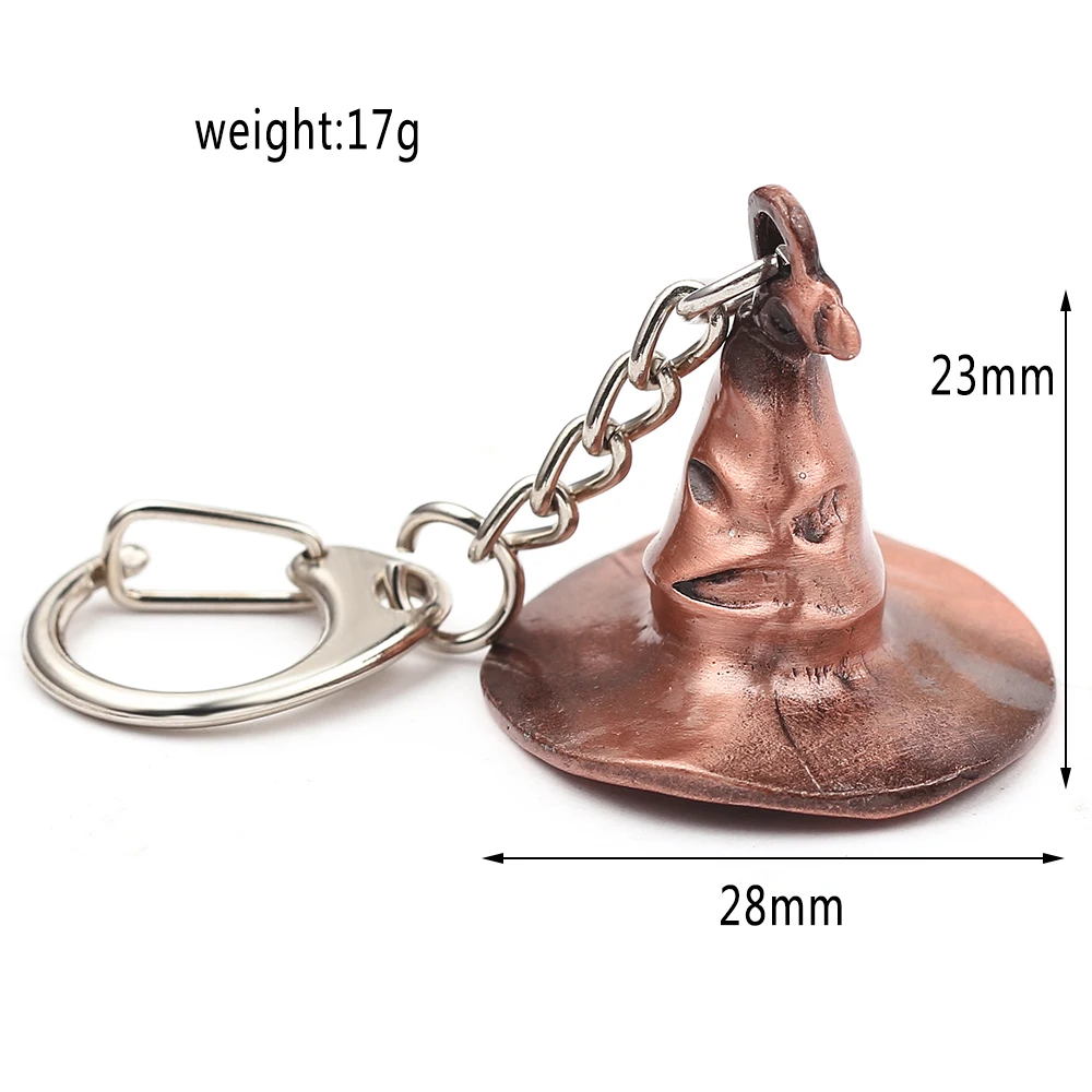 Trend Movie Keychain Cosplay Vintage Magic Hat Metal Pendant Keyring Car Backpack Key Holder Fashion Jewelry Accessories Gifts