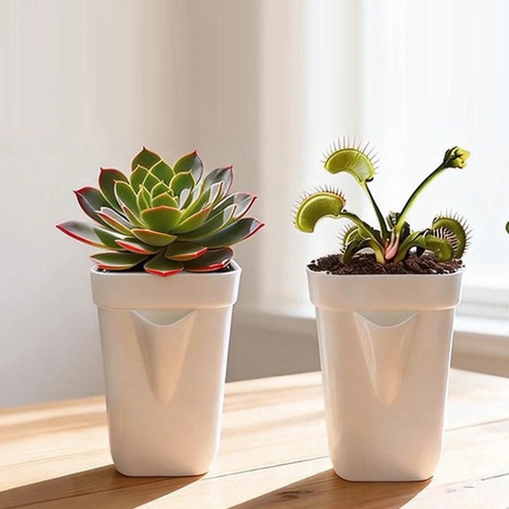 10/16 Sets Flower Pots And Card Inserts Small Self Watering Pots Flower Pots With Drainage Holes With Plant Labels Wicks Parts