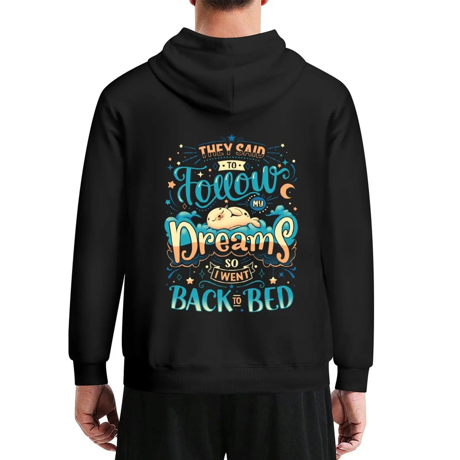 

Back To Dreaming - Sleeping Baby Seal Hoodie autumn jacket men blouse men clothes men's clothing hoodie man
