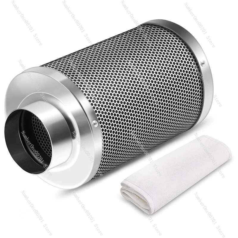 

4 Inch Air Carbon Filter Odor Control, Reversible Flange, Pre-Filter Included, Smelliness Scrubber for Grow Tent Rooms