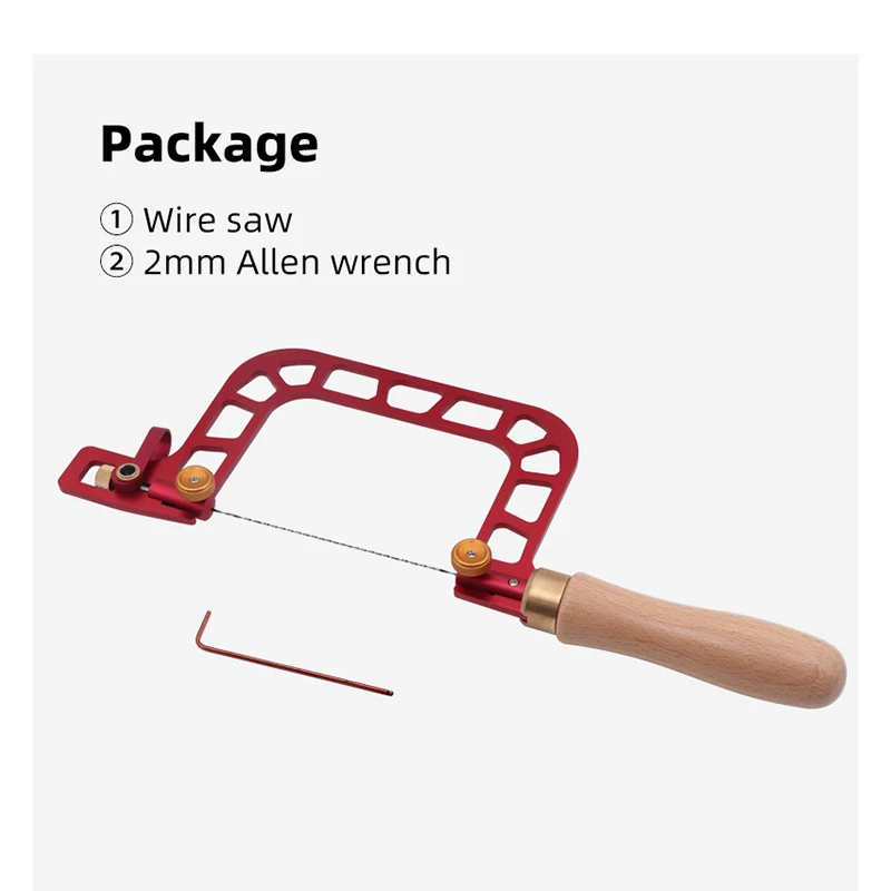 Coping Saw for Wood Cutting Wire Saw for Wood with Diamond Wire Jigsaws Wire Frame Fret Saw for Jade Stone Ceramic Wood PVC