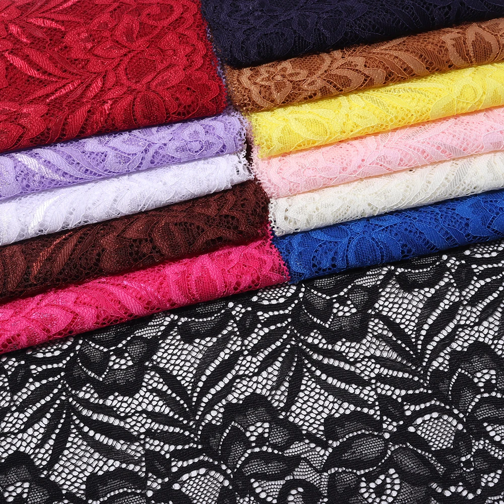 1,5 Yards 15 cm Buntes, elastisches, dehnbares Spitzenband mit hohlem Blumenmuster, Spitzenbesatz zum Nähen von Brautkleidern und DIY-Kopfschmuck – Detail 6