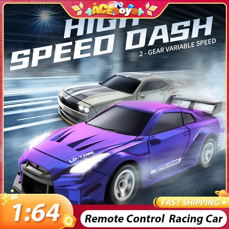 

Remote Control Car 4-Wheel Drive High Speed 1:64 With Light Strong Power Mini Sturdy Electric Drift Racing Car Toys Xmas Gifts