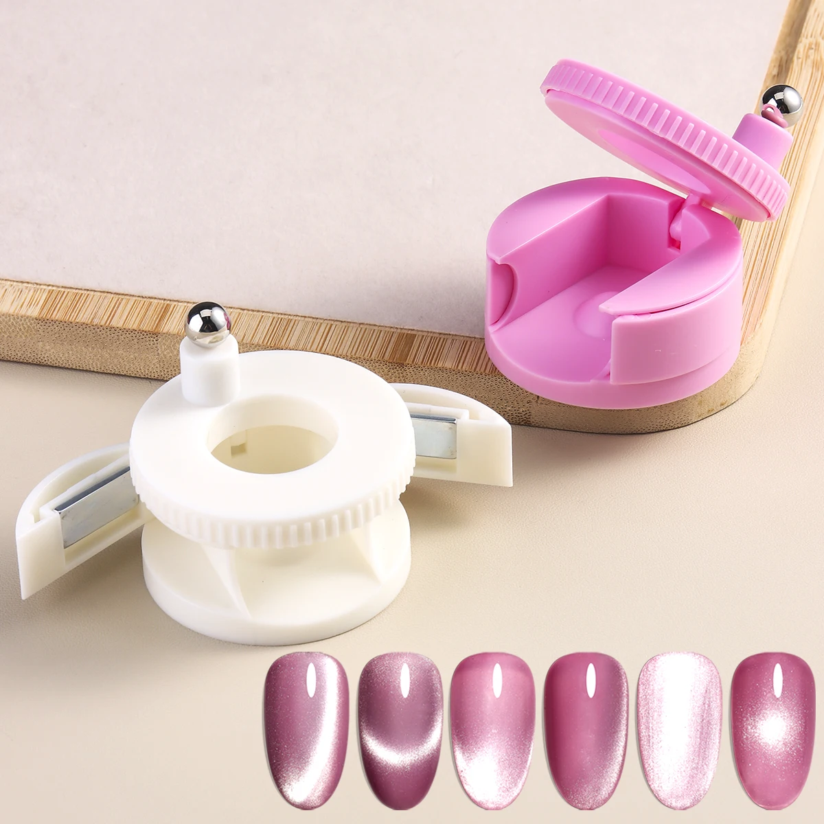 Automatisches Katzenaugen-Nagelwerkzeug, superstarker rotierender Magnet mit Glasperlen für französische Maniküre und Gel-Nagellack. DIY-Nagelkunst-Werkzeug für Anfänger – Detail 14