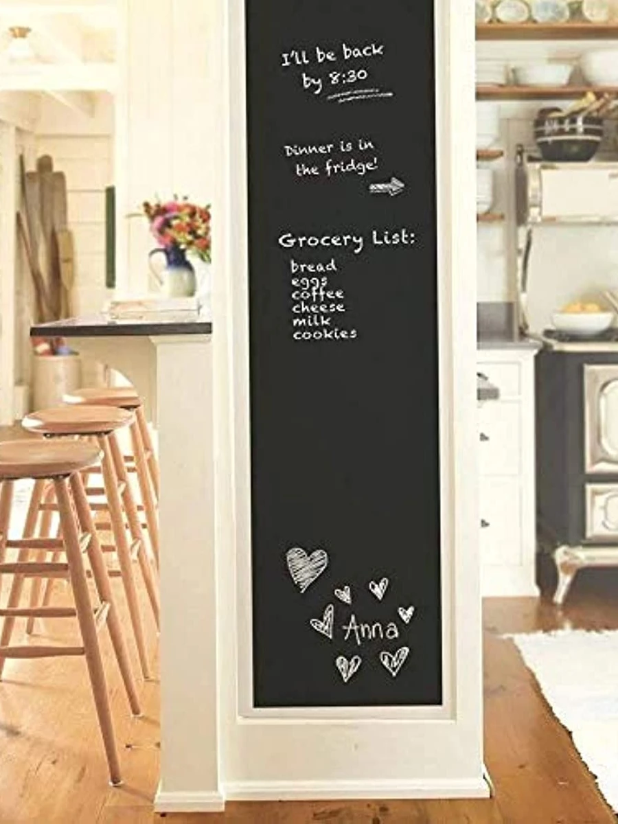 Blackboard Wall Stickers Blackboard Wallpaper Contact Paper Roll Self-adhesive DIY Reusable Erasable Blackboard (Customizable)