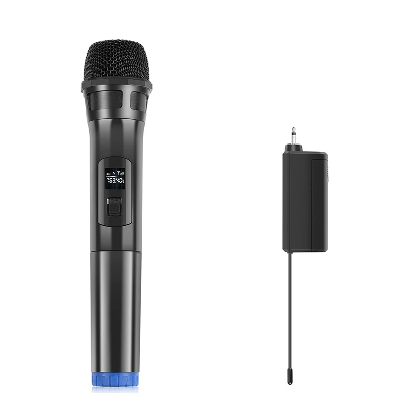 

Wireless Microphone UHF Dynamic Microphone With LED Display For Conference Karaoke Home Computer Live Microphone