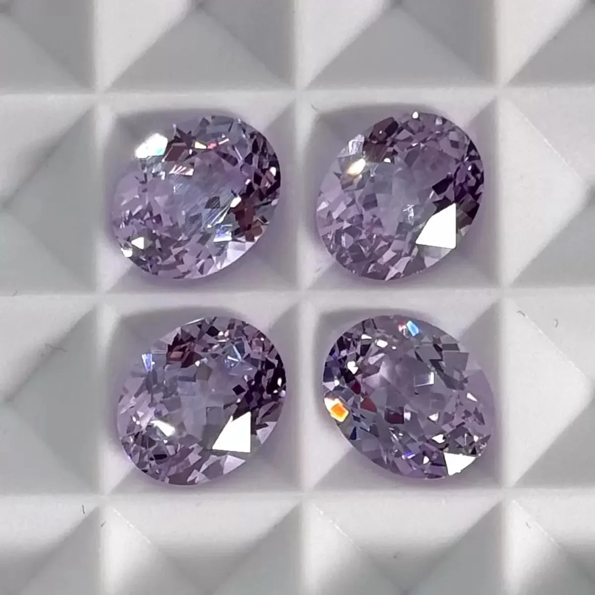 Flame Fusion Lavender Sapphire Loose Stones Oval Pear Round Synthetic Purple Sapphire for Jewelry Making