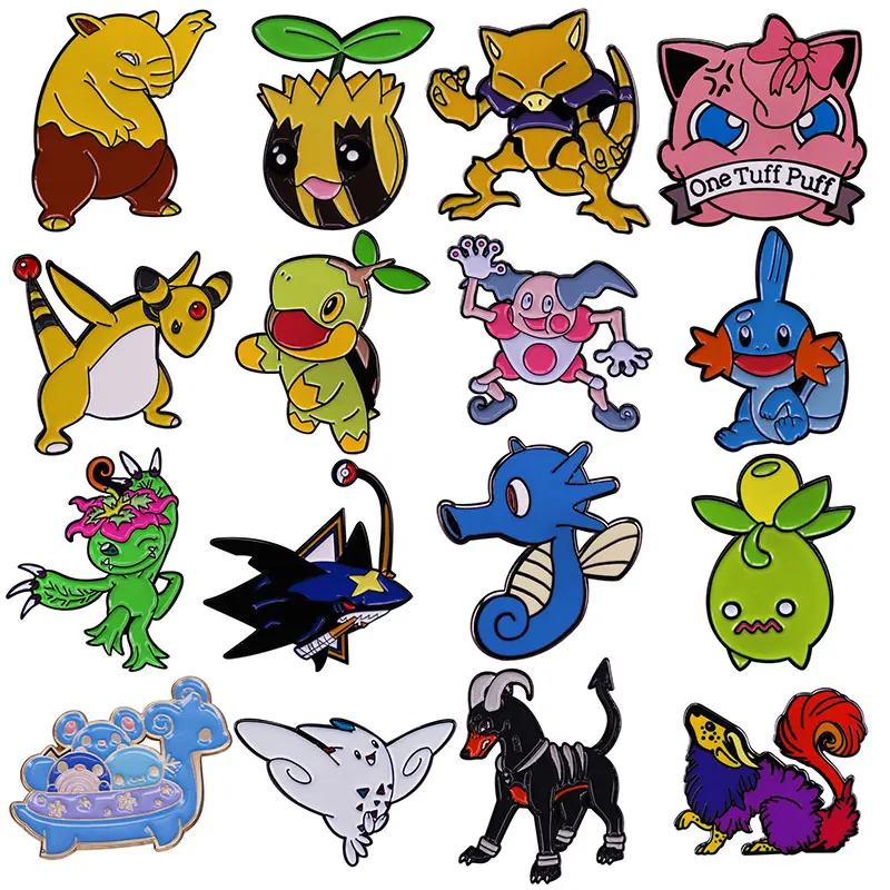 

Pokemon Enamel Pin Anime Figures Pikachu Gengar Brooches Bag Lapel Pin Badges on Backpack Decorative Jewelry Gift Fans Gift