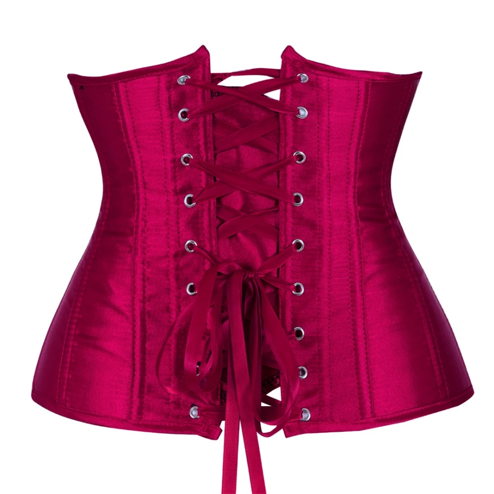 Corsetto sottoseno in raso sexy gotico Top Vintage Donna Burlesque Lingerie Plus Size Bustier Body Shaper Cintura corsetto dimagrante