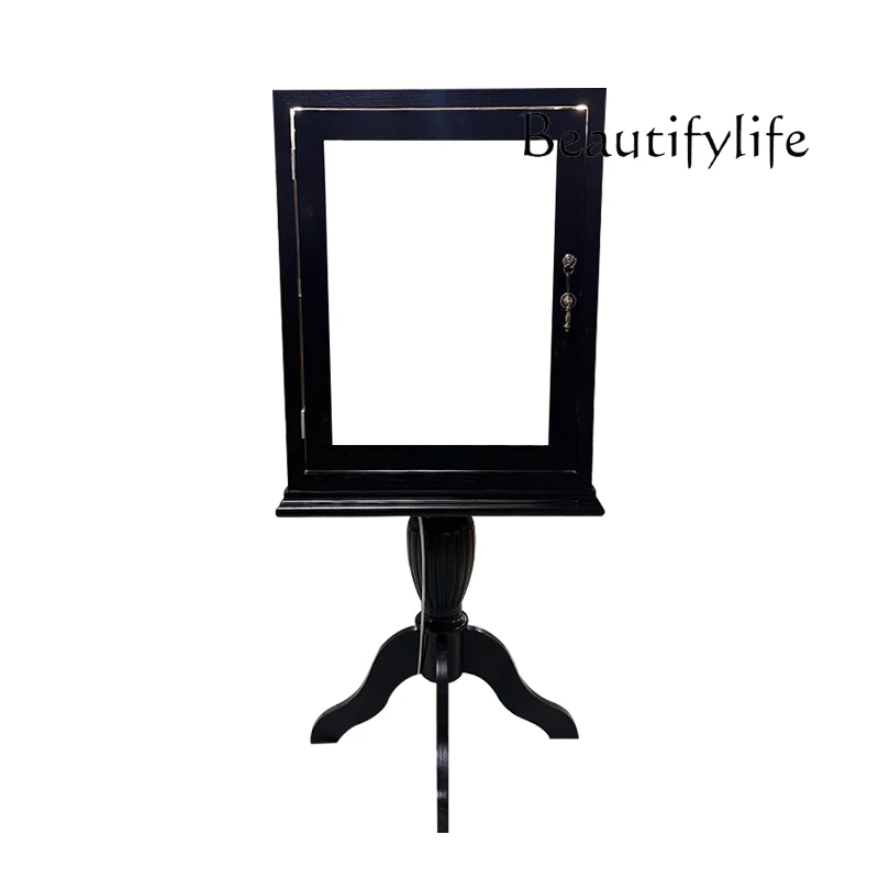 

Medieval glass display cabinet, jewelry display, women's clothing store, hat combination shelf, shoe bag display rack