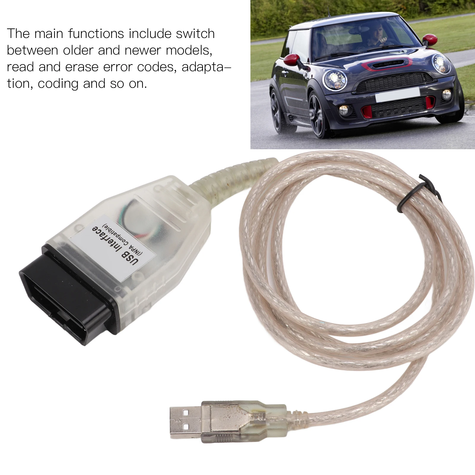 

K+DCAN OBD2 Диагностический инструмент сканирования USB-интерфейс с заменой компакт-диска для 3-й серии E46 E83 E90