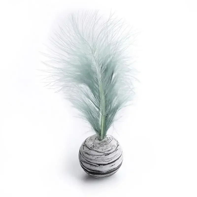 Cat Toy Ball Feather Funny Cat Toy Star Ball Plus Feather Foam Ball Throwing Toys Interactive Plush Toys Pet Supplies Toy