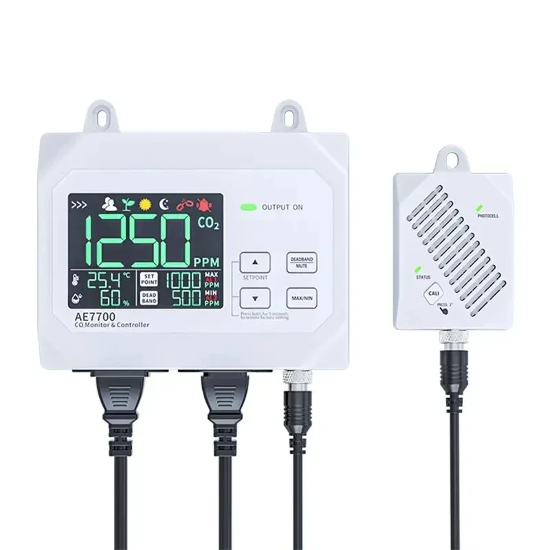 Wall Greenhouse Digital Ventilation CO2 Detector Flower Carbon Dioxide Meter Planting Co2 Meter