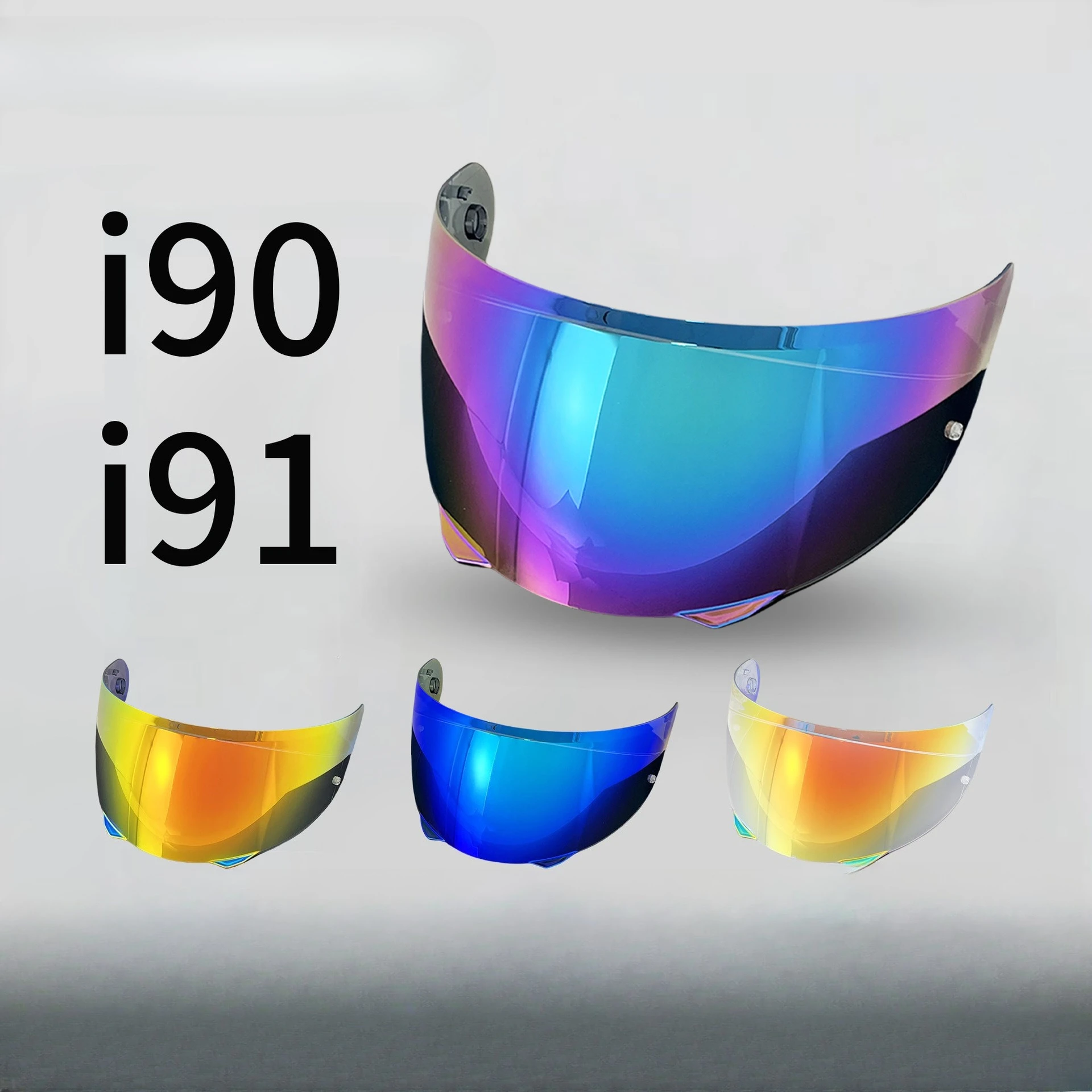HJ33 Uncovered Helmet Lenses Suitable for I90 I91 HJ33 Helmet Lenses Sunshade Sunscreen Electroplating