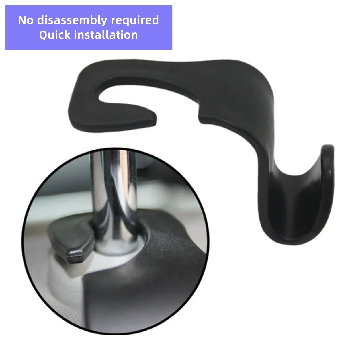 Car Seat Backrest Hook Hidden Multifunctional Car Interior Creative Item Storage Carbon Fiber Texture Car Seat Backrest