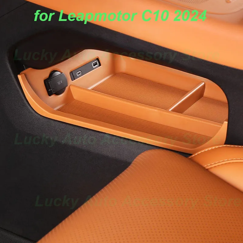 Car Central Console Box for Leapmotor C10 2024 Car Under Central Console Storage Box Stowing TPE Box Interior Accessories