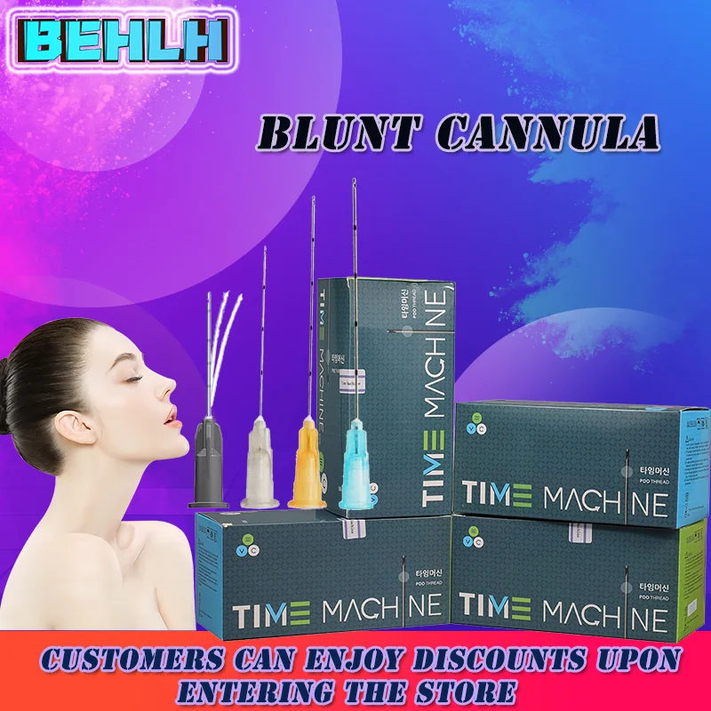 20/50/100PCS Disposable Fine Blunt-tip cannulas 22g 25g Hyaluronic acid facial filling nose slight blunt needle 50pcs/Box