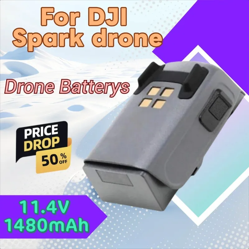 

100% New High Quality 11.4V 1480mAh Replacement Drone Battery for DJI Spark drone