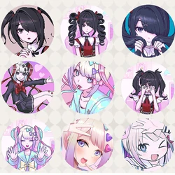 58mm Needy Girl Overdose Game Button Pin Cute Anime Character Cartoon Brooch Badge for Backpack Accessories Decor Fans Collect