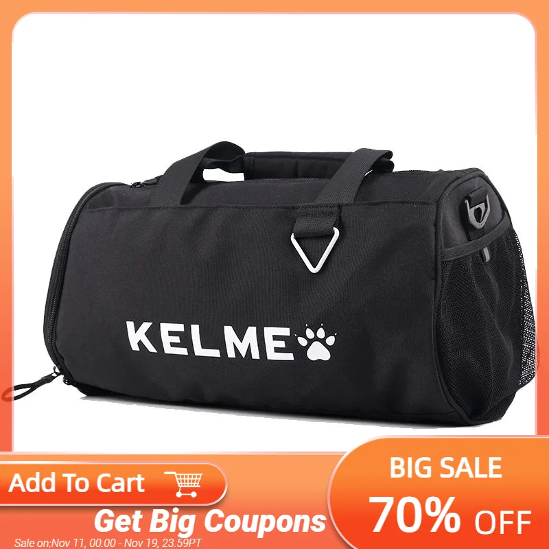 

Спортивная сумка-ведро Kelme, сумка для фитнеса, разделительный цилиндр для сухого и влажного воздуха, диагональная сумка, тренировочная сумка, дорожный рюкзак