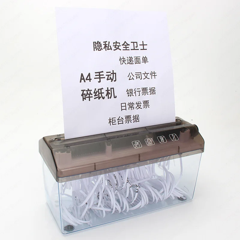 Shredder Office Shredder A4 Small Exercise Desktop Finance Hand Crank Document Paper Shredder