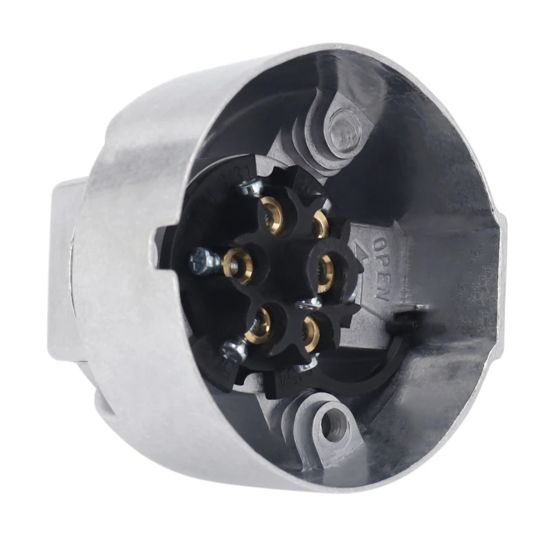 6X Anhänger Zubehör-7 Pin Anhänger Stecker 12V Rv Steckdosen Anhängerkupplung anhänge 7Pin Metall Anhänger Anschlüsse