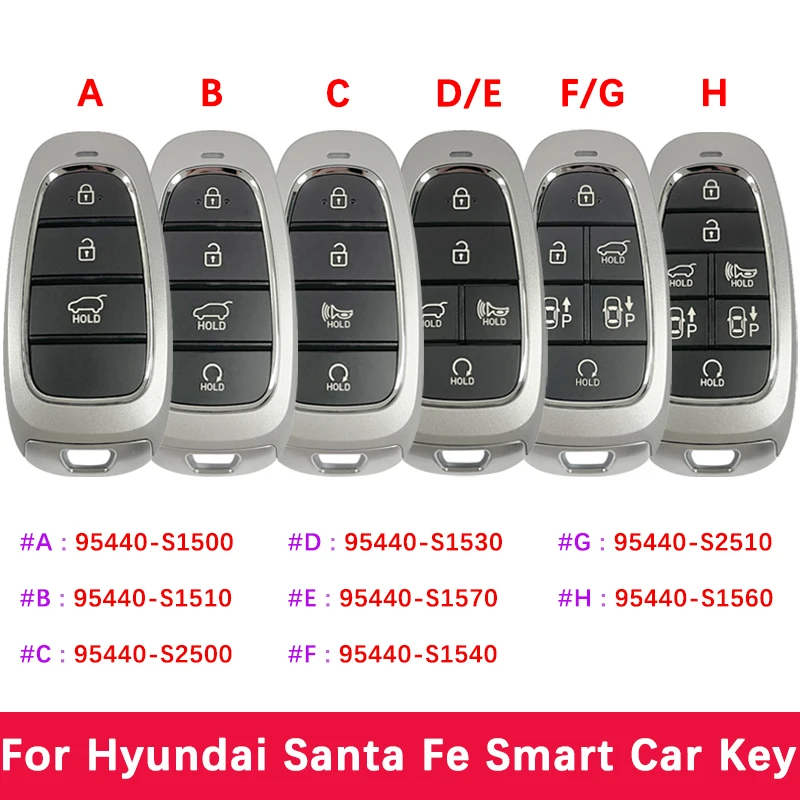 Aftermarket Key For Hyundai Santa Fe Remote 47 Chip 433Mhz 95440-S1500 95440-S1510 S2500 S1530 S1540 S1560 S1570 S2500 S2510