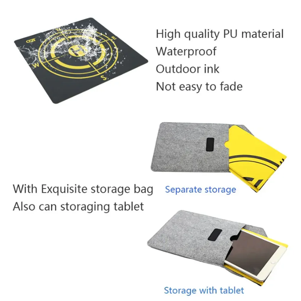 لوحة هبوط عالمية بدون طيار Avata 2 قابلة للطي مزدوجة الجانب Helipad لـ DJI Mini 5 Pro/4 Pro/Neo/Air 3S/Mavic 4 Pro ملحقات