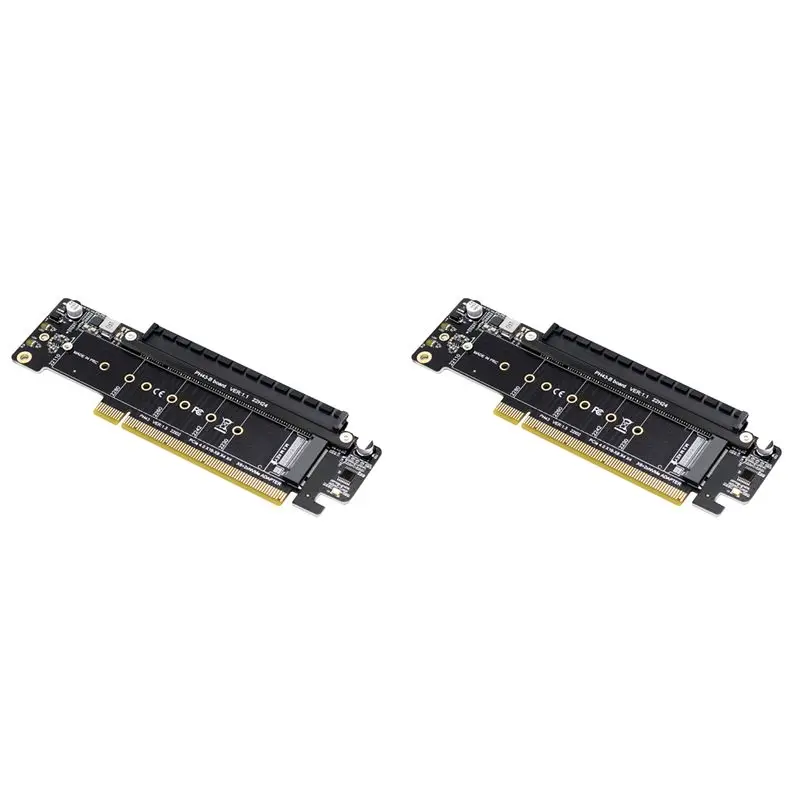 2X PCIE 4.0 Channel Splitter Expansion Riser Card 8+4+4Hyper Ultra Quad VROC M.2 Nvme Port Expansion Riser Card