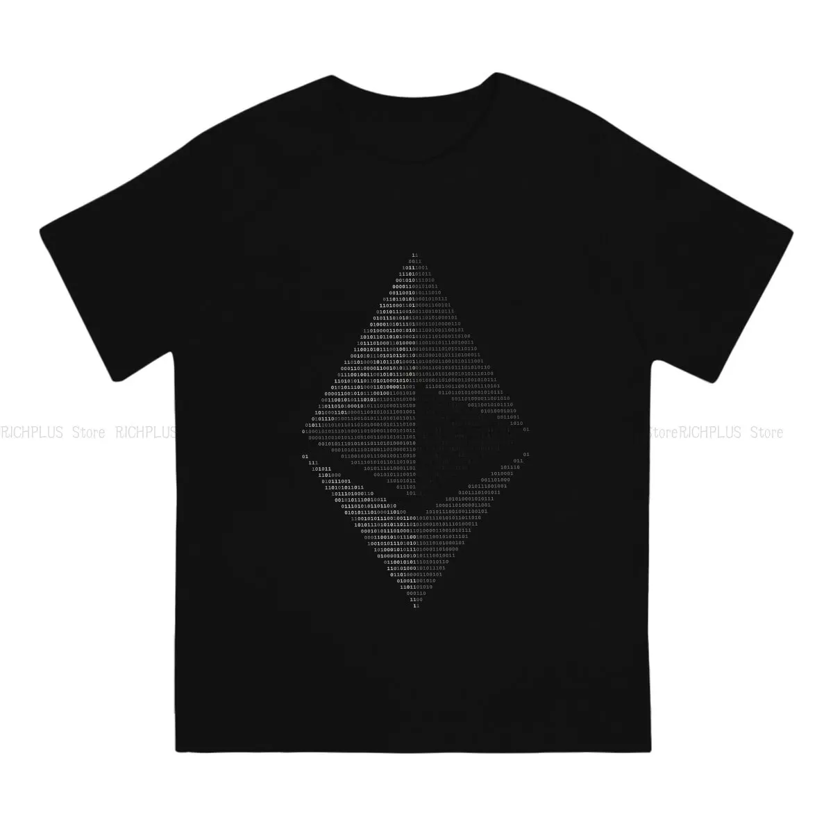 Crypto Coin Newest TShirt for Men Ethereum Binary Round Collar Polyester T Shirt Hip Hop Gift Clothes Tops