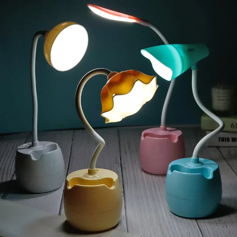 USB Eye Protection LED Desk Lamp Reading And Learning Night Light Student Dormitory Bedroom Learning Bedside Lamp