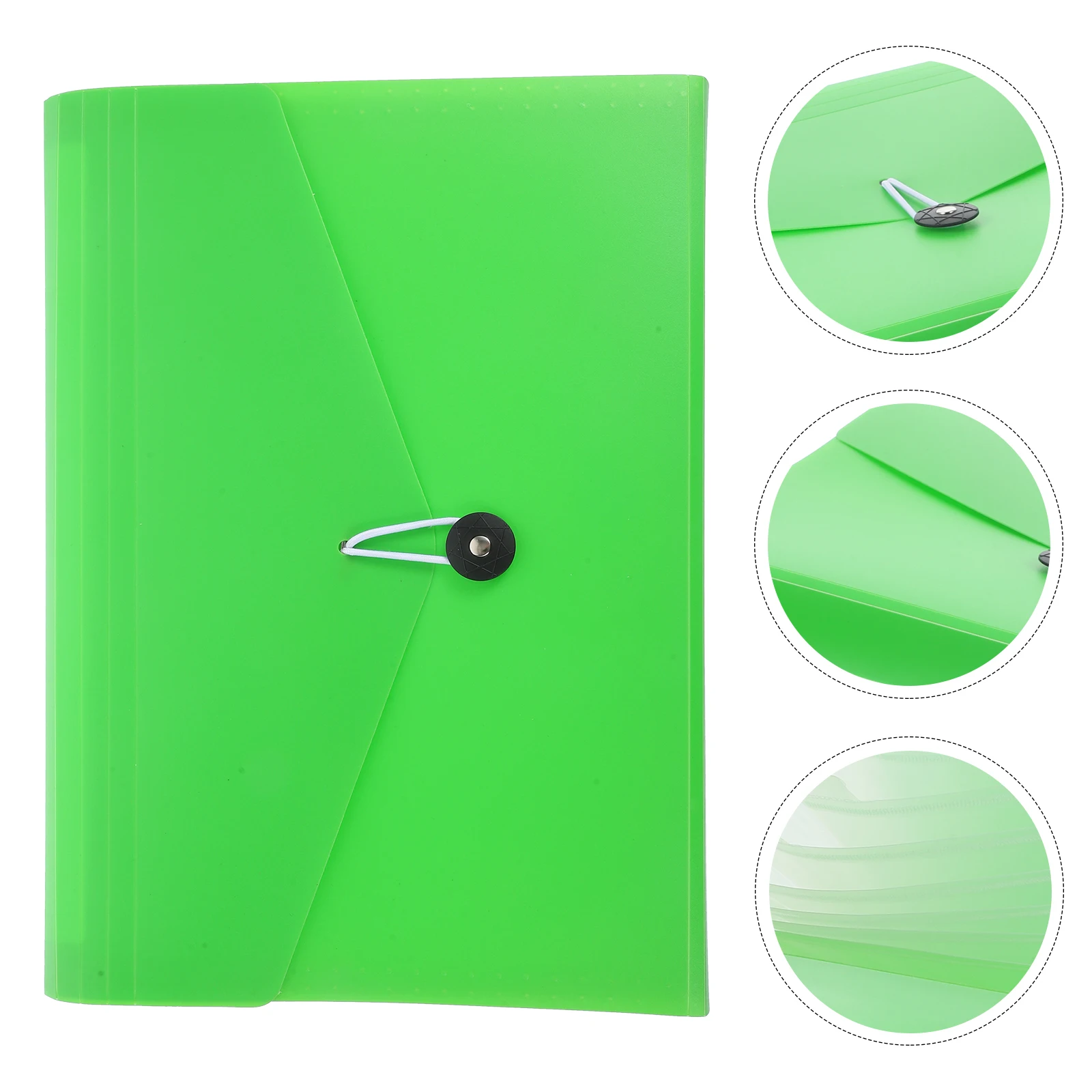 

Portable File Folder Expandable Document Organizer Strap Button Fastener Small Lightweight Home Office Storage Accordion