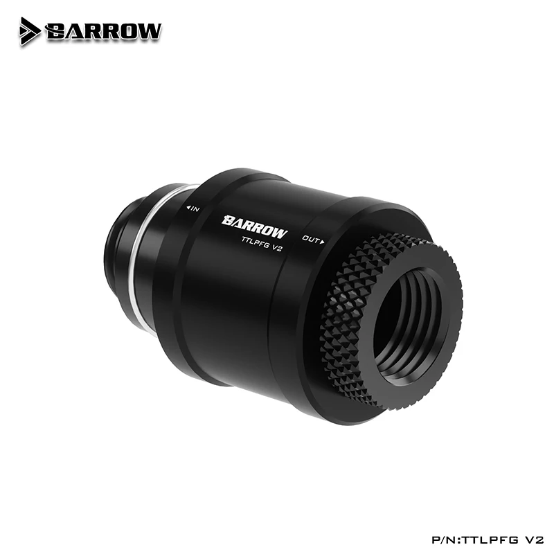 Barrow Mini Water Stop Valve G1/4 Thread M-F Flat Hand Push Type Metal Switch Cooling System Fitting TTLPFG V2