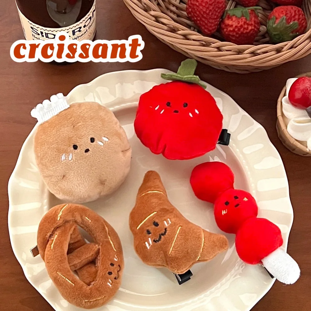 

2pc Cute Funny Style Cartoon Bread Breadlack Hairpin Hair Side Clips for Girls Women Korean Hair Accessories