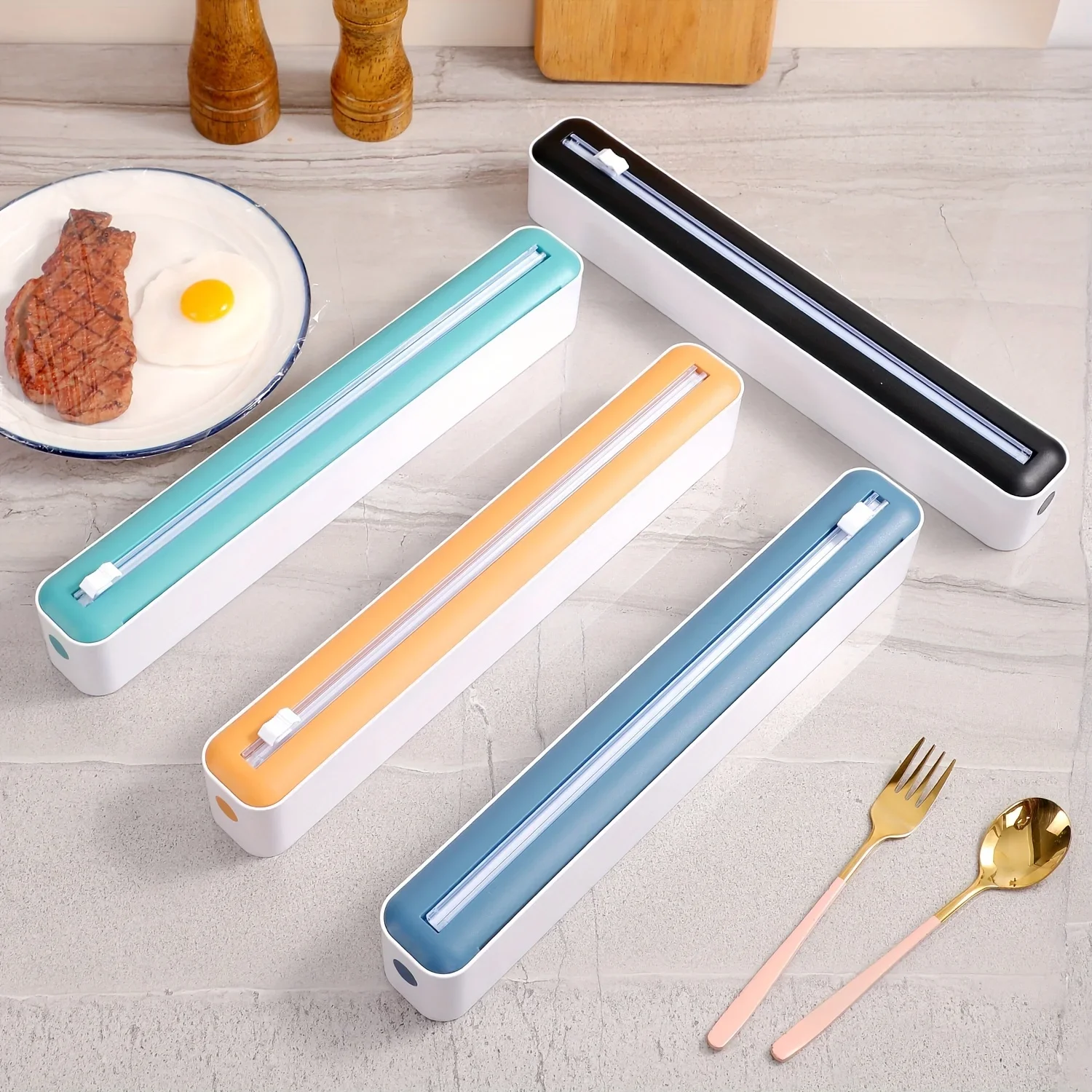 Plastic Wrap Cutter - Multipurpose kitchen cutter for plastic, foil, and wax paper | Reusable wrapping tool with a simple design view 2