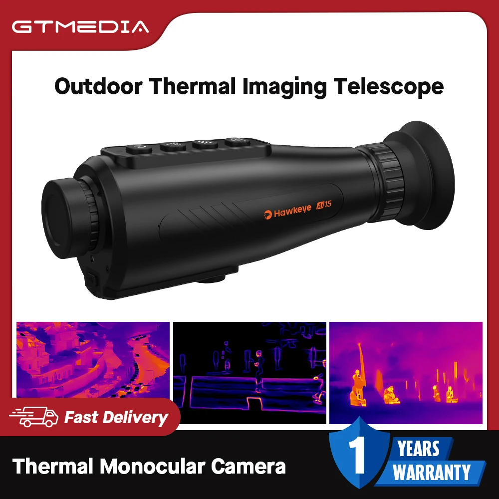 GTMEDIA Ai15 Thermal Imaging Monocular Handheld IR Night Vision Goggles AI 384*288 Thermal Hunting Multiple Scenes Night Vision