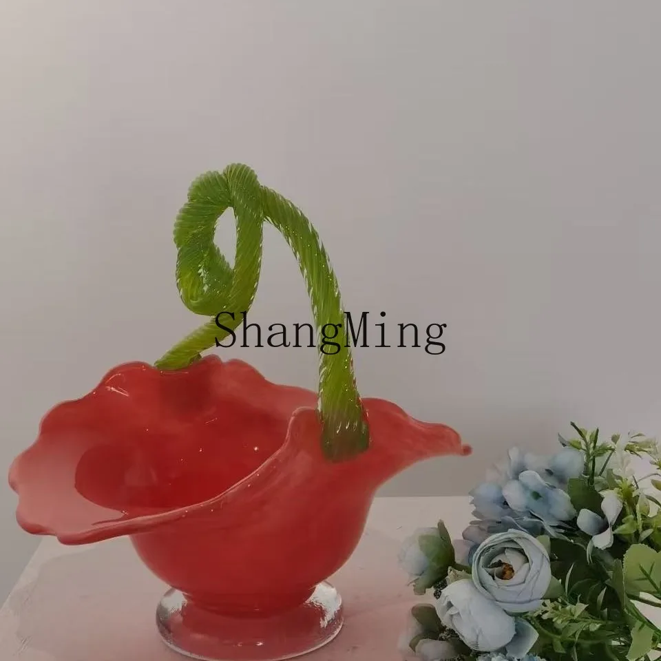 

CL retro style color matching pot flower basket handmade glazed vase flower arrangement