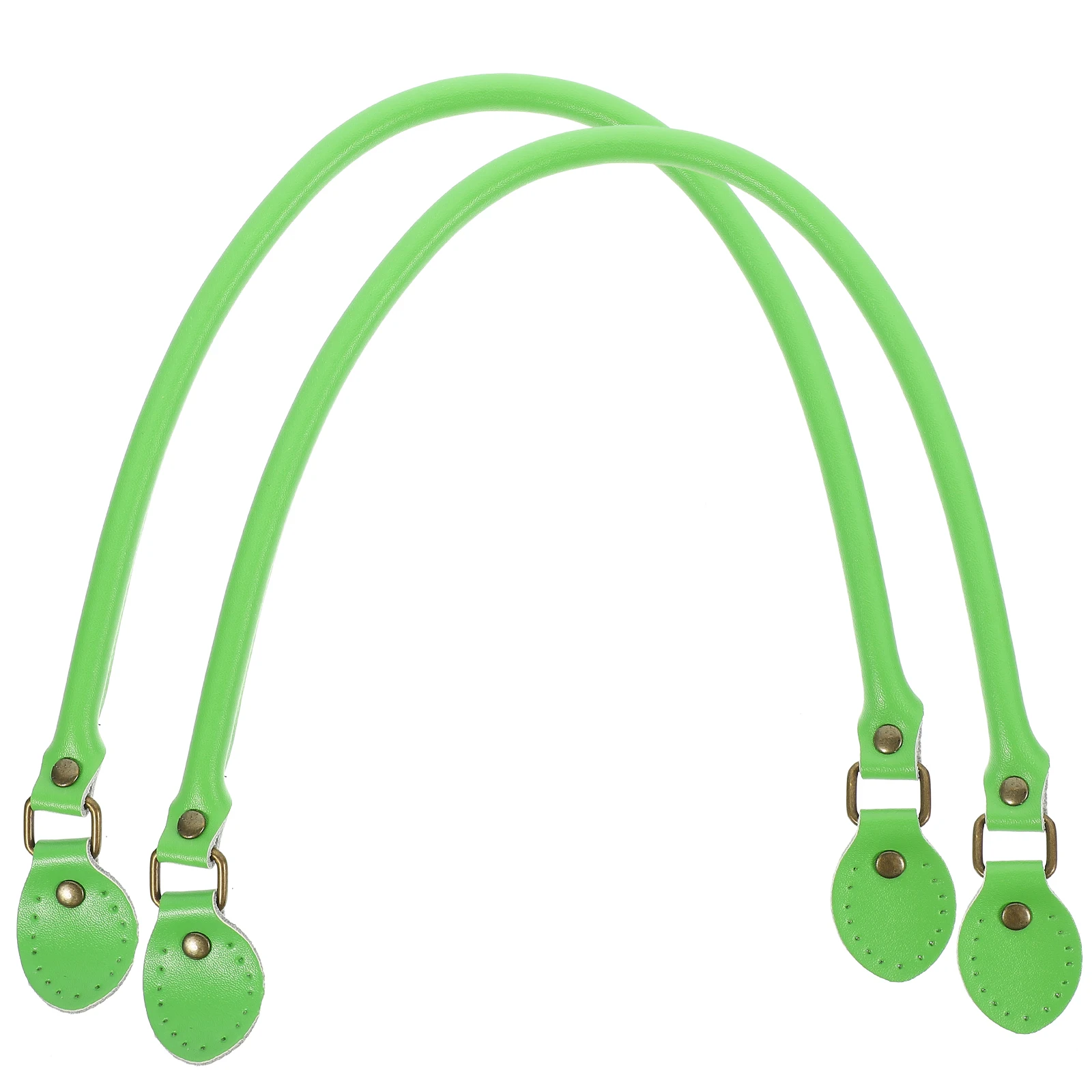 

1 Pair 60Cm Cowhide Handbag Handles Replacement Thicken Strap For Tote Bag Sewing Diy Yellow Green Handbag Belt Bag