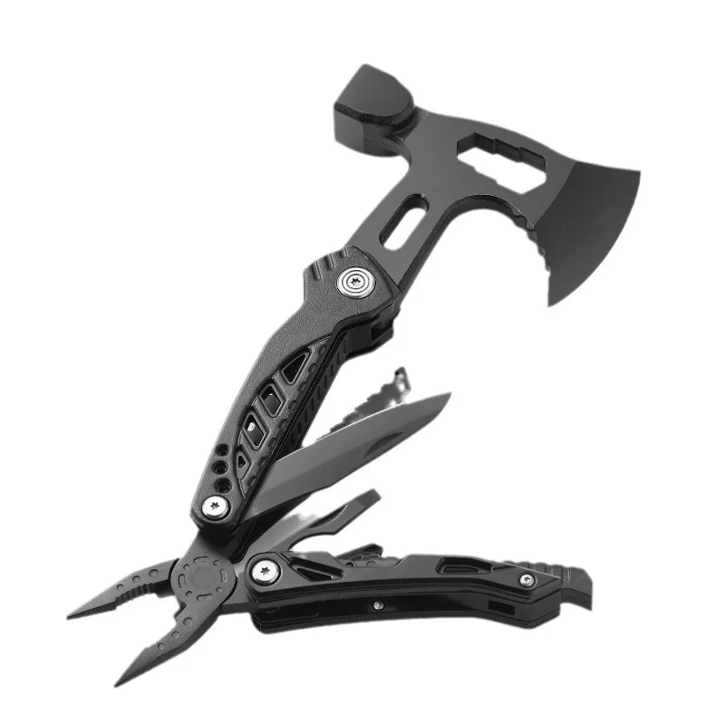 Camping multifunctional small knife tactical pliers multifunctional axe hammer tactical hand axe multifunctional pliers view 6