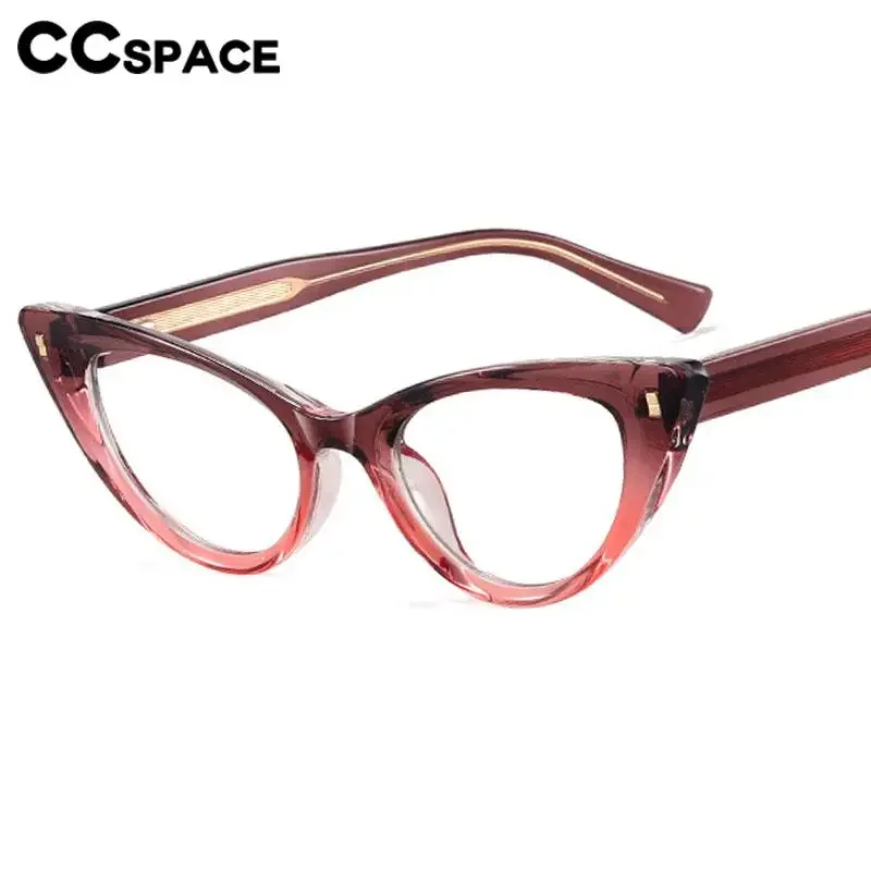 57362 Gradient Color Cat Eye Anti Blue Light Glasses Fashion Rivet Optical Spectacles Frames Spring Hinge Prescription Eyeglass