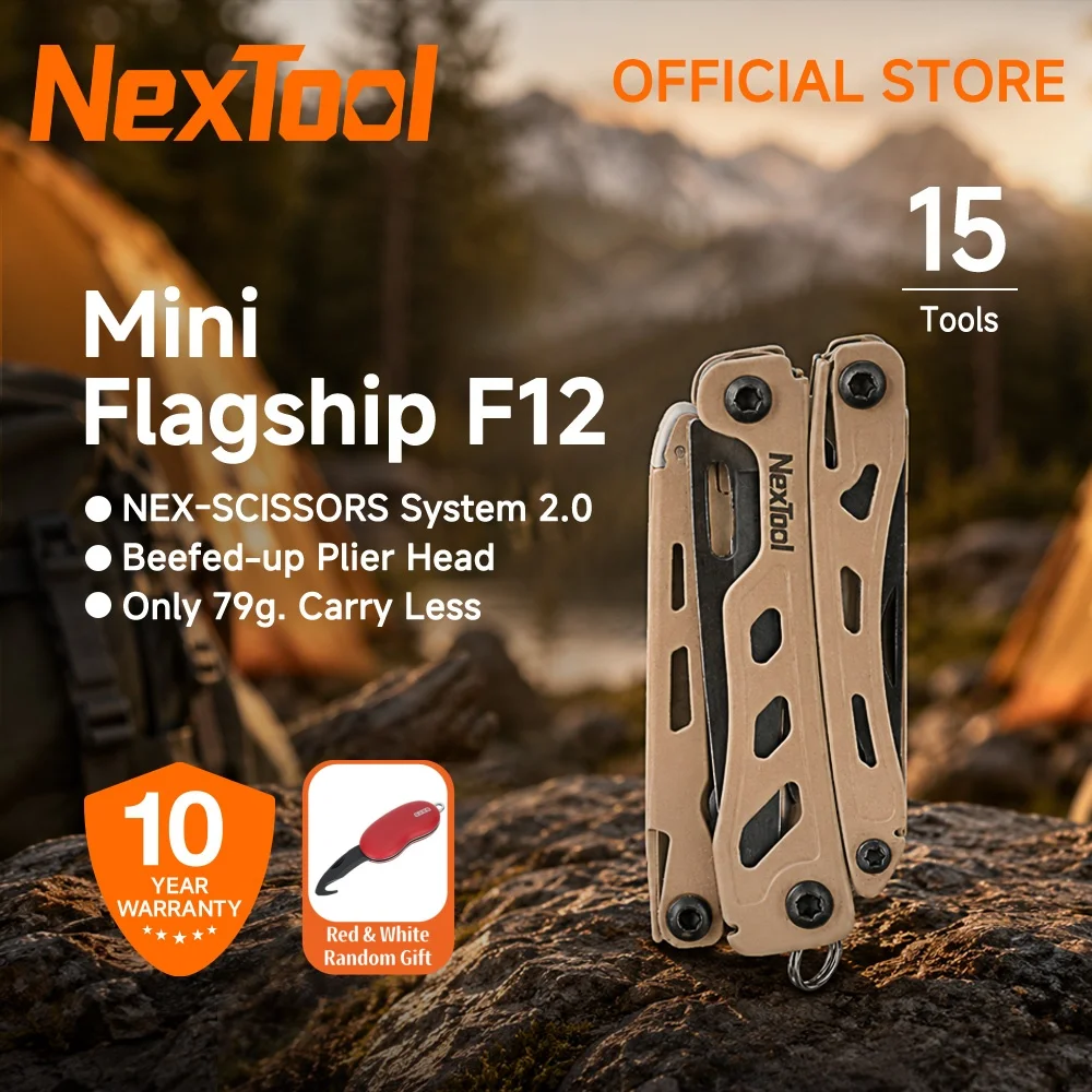 �y�Z�[�����zNextool �~�j�t���b�O�V�b�v F12 15-in-1 �܂肽���݃|�P�b�g�v���C���[�|�[�^�u�� EDC �c�[���A�E�g�h�A�L�����v�ƒ�p�n���h�c�[��