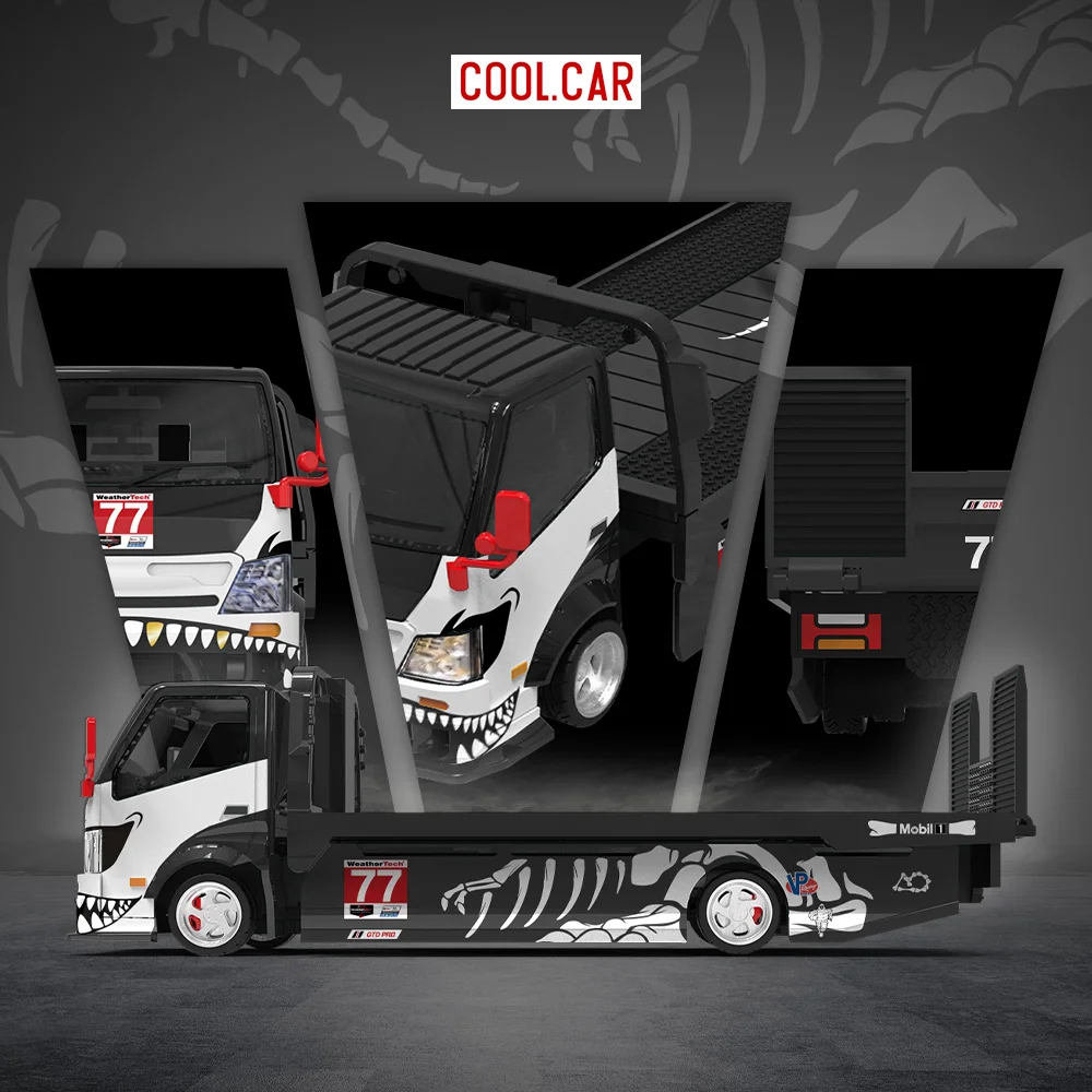 

Cool Car 1:64 H300 Hua Gu Long No. 77 flatbed transport trailer alloy model ornaments