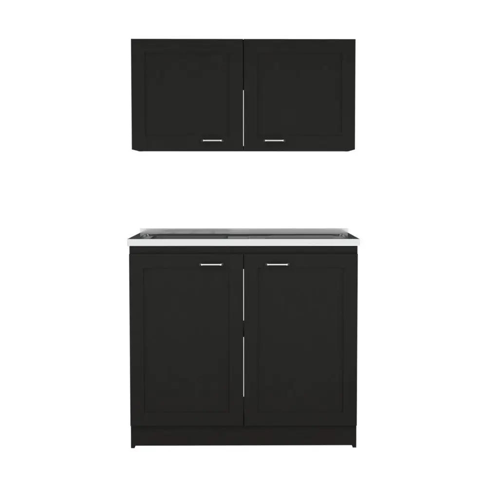 Cabinet, Two Parts Set, Black armarios de dormitorio  kitchen cabinets sideboard cabinet