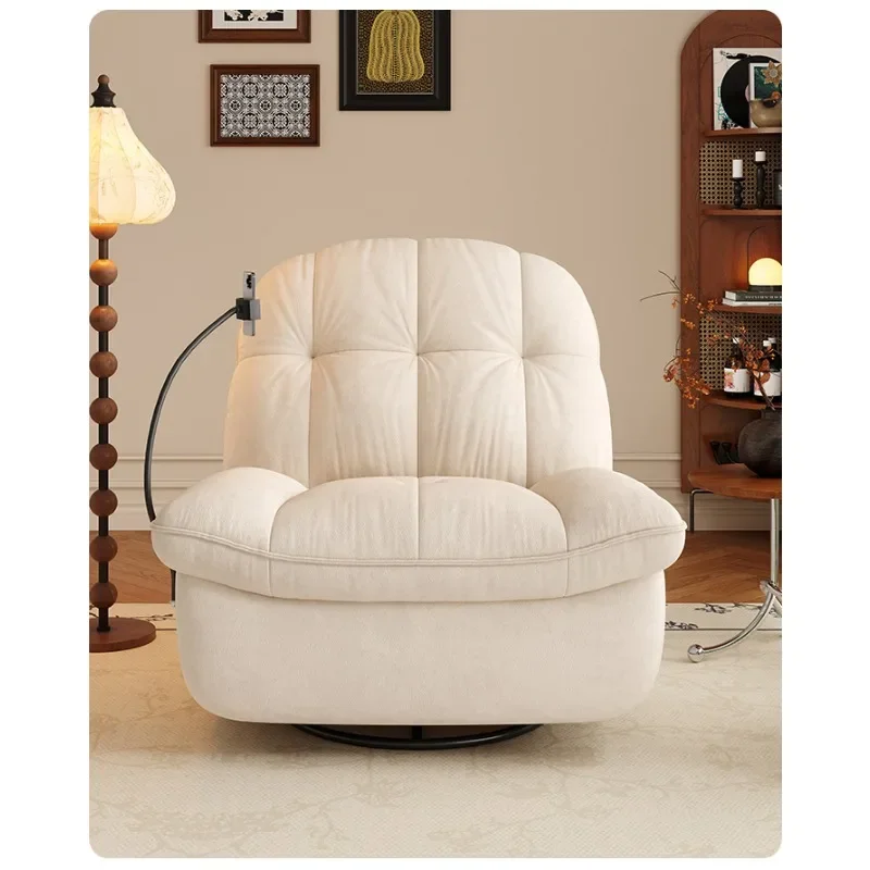 

Single sofa fabric living room study balcony electric sofa chair multi-functional rocking chair sofa