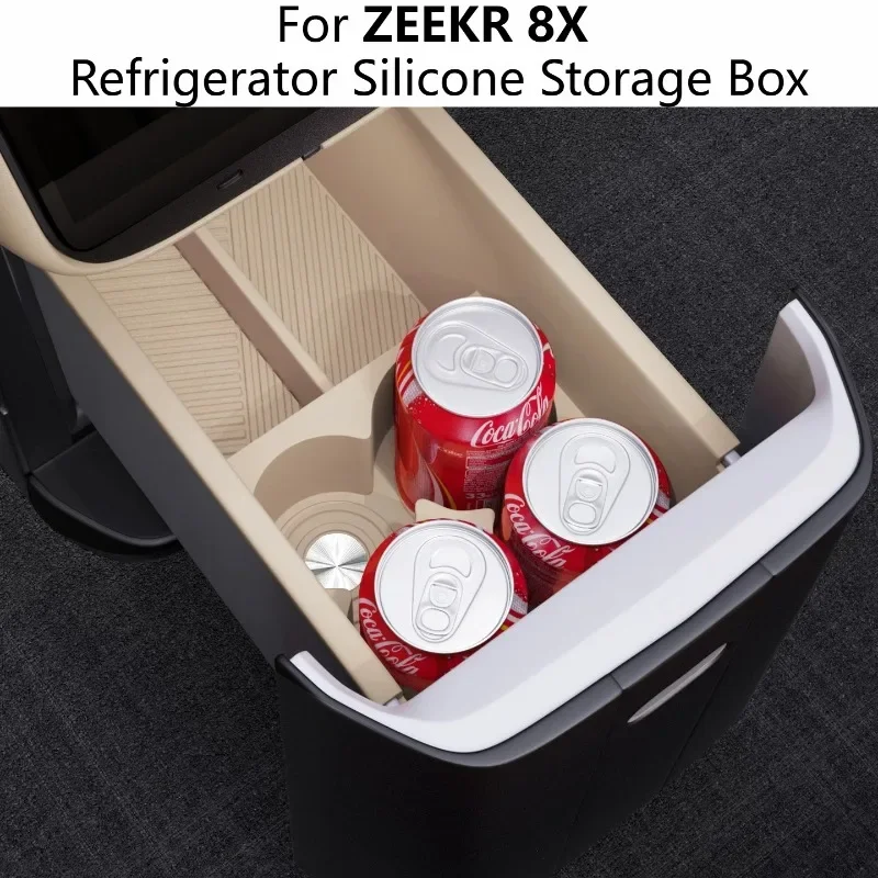 Silicone Mat Wireless Charging Cup Holder Storage Box Pad Precise Fit Non Slip Durable Easy Clean Interior Parts For ZEEKR 8X