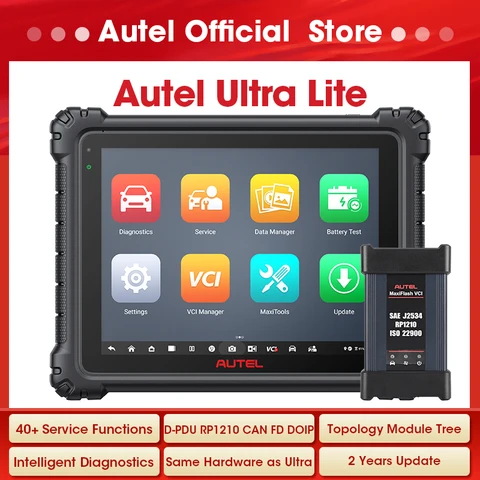 Диагностический сканер Autel Ultra Lite, расширенное программирование ECU VCMI CAN FD, инструмент автоматического сканирования, диагностика всех систем PK MS919