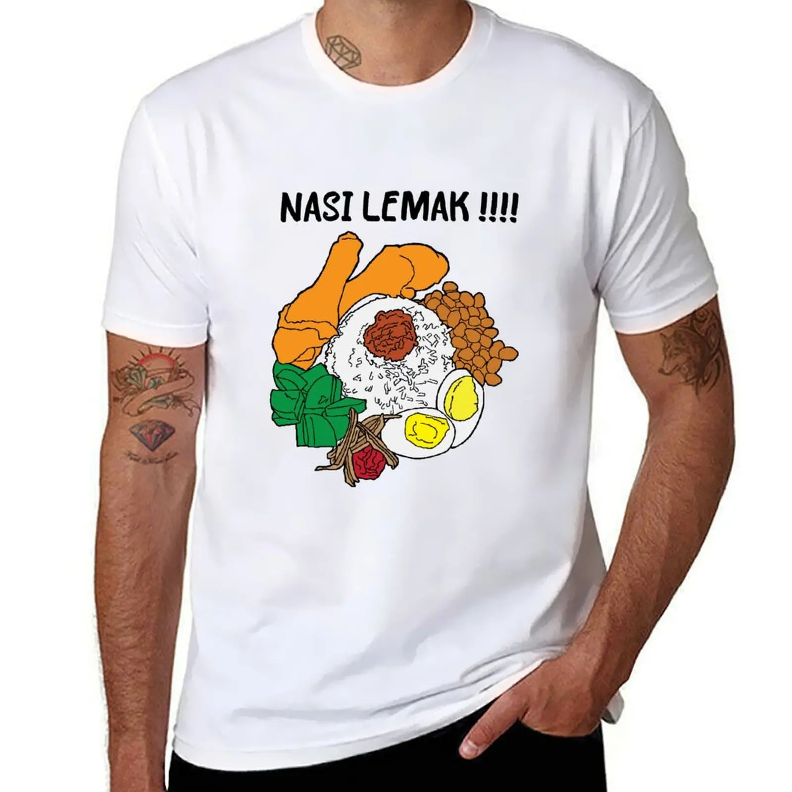 

shirt shirt man print Nasi t cotton T-Shirt man t custom t shirt cotton Lemak