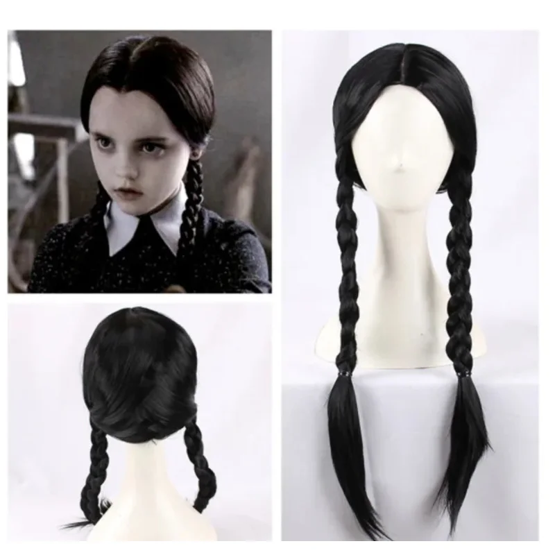 キッズ子供水曜日水曜日コスプレ衣装ドレス衣装ハロウィンカーニバルスーツ黒ドレスロールプレイ女の子のための