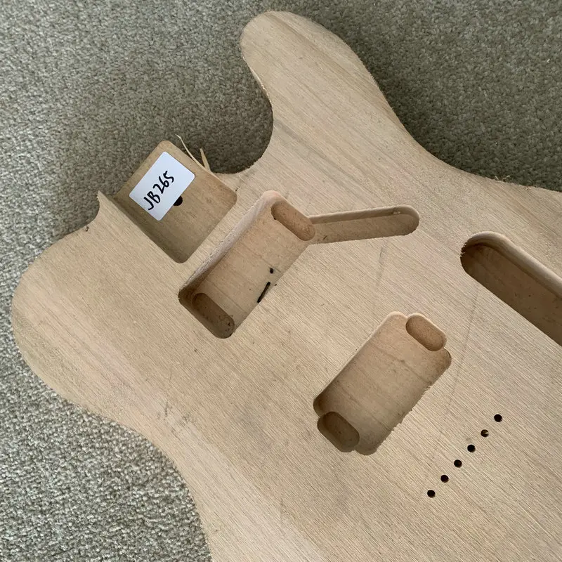 JB265 String Through Body Humbucker X2 Pickups Semi Finishing Tele Guitar Body for TL Replace DIY TL Parts in Solid Wood